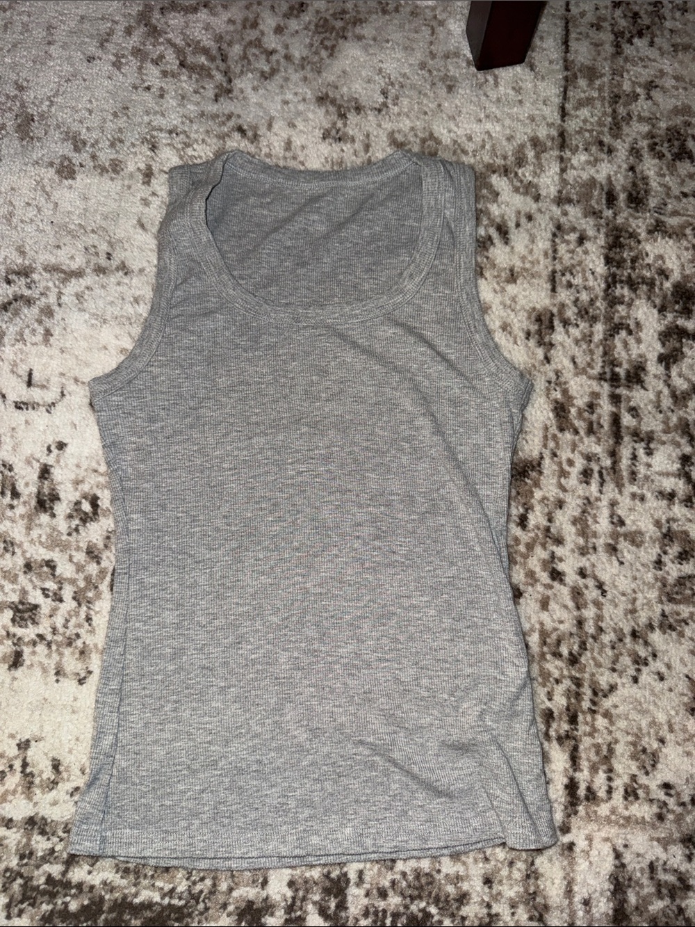 Amazon Women's Light Gray Ribbed Tank Top